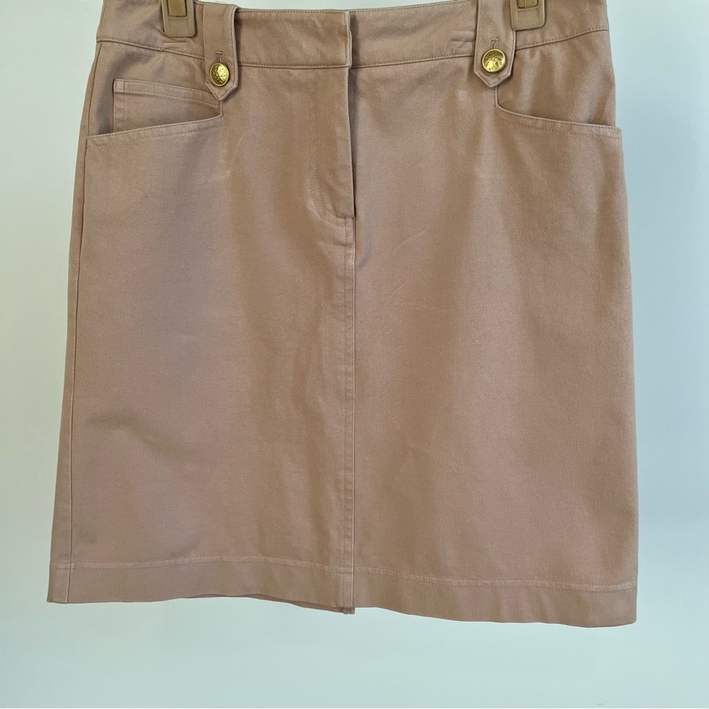 J. McLaughlin Tan Mini Pencil Skirt for Work Size 2